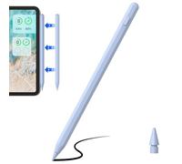 Penna iPad Compatibile con Apple iPad 2018-2023, Penna per iPad con Palm Rejection e Ricarica Wireless,iPad 6~10th、iPad Air 3~5th、iPad Mini 5/6th、iPad Pro 11' 1~4th、iPad Pro 12.9 3~6th(Azul)