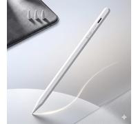 Penna iPad per Apple iPad 2018-2025, Penna Touch Sensibile all'inclinazione con Palm Rejection e Ricarica USB, per iPad Pro, Air, Mini, Chip M2/M3/M4 Bianco