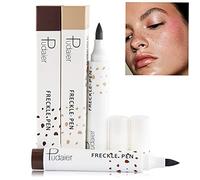 Penna lentiggine, 2 pezzi Penna per trucco lentiggini finte,Penna a punti morbida a lunga durata impermeabile,Penna a Lentiggine Naturale, Freckle Pen,henne lentiggini(Marrone)