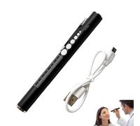 Penna Luminosa Medica Ricaricabile LED Per Medici E Infermieri Lampada Diagnostica Con Due Modalità (luce Calda E Bianca), Calibro Pupilla E Clip Palmare Per Esami Medici Accurati