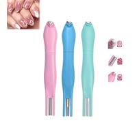Penna magnetica 3 in 1 a forma di cuore a forma di linea rotonda per nail art, a forma di cuore, nuove forme rotonde e linee, strumento magnetico aggiornato per smalto gel occhio di gatto, aiuto per
