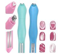 Penna magnetica 3 in 1 a forma di cuore a forma di linea rotonda per nail art, magnete a forma di cuore aggiornato per smalto gel occhio di gatto, magnete a forma di cuore occhio di gatto, kit