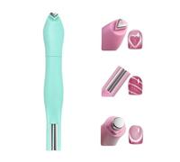 Penna magnetica per nail art a forma di cuore 3 in 1, magnete a forma di cuore per smalto in gel Cat Eye, strumento magnetico per nail art, strumento per decorazione french manicure (Verde)