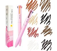 Penna Make Up 4 in 1, MKNZOME Penna Trucco 4 in 1 Make Up eye liner, Brow Liner, Lip Liner e Highlighter Pen, Multifunzione Impermeabili a Lunga Durata, 2PCS, Pink