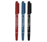 Penna marcatore da tatuaggio 3pcs da 5,39 pollici per la pelle impermeabile marcatura a matita per inchiostro fine penna a doppia testa marcatore da tatuaggio facile da colorare, penna per tatuaggi