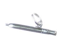 Penna Matita charm argento sterling .925 x 1 Penne Matite Biro Charms scrittura