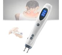 Penna Meridiana A Doppia Testa,3 Terapie Meridiane,9 Forme D'onda,5 Modalità,10 Intensità,Penna Per Massaggio Da 1000Mah,Funzione Di Irradiazione Della Luce Rossa E Blu,Facile Da Usare