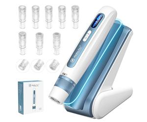 Penna Microneedling Hydra.pen H5,Dermapen Professionale con EMS,Display Digitale a LED, Base con Sensore Intelligente,8 Cartucce (12/36/HR Pins),Dermapen Microneedling per la Cura Della Pelle