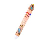 Penna Multicolore Cartoon Ballpoint Pen 10 Color-in-1 Scrittura Scrivi Senza Intoppi Per Lo Studente Journaling Per Adulti