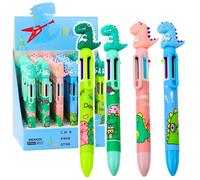 Penna multicolore per bambini con figura di dinosauro