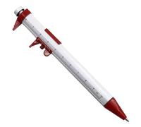 Penna multifunzione a corsoio da 150 mm, 1,0 mm, con inchiostro gel rosso/nero/blu, righello di misurazione per uso interno ed esterno (rosso)