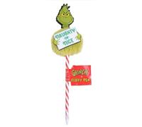 Penna Natalizia Grinch Con Pon Pon Verde E Bastoncino Candy - Idea Regalo Divertente Per Natale E Calza Della Befana