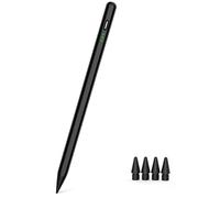 Penna nera per iPad 2018-26, rifiuto palmo, inclinazione, ricarica rapida | Compatibile iPad gen 6-11 (A16), iPad mini 5/6/7, iPad Air 3-6 (M2/M4), iPad Pro 11/12,9" gen1-6, iPad Pro M4 11 e 13 pollici