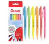 Penna Pennello Pentel SES15C - Punta Pennello - Punta In Fibra - 36 Colori