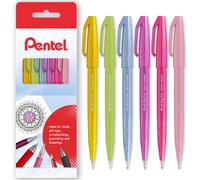 Penna Pennello Pentel SES15C - Punta Pennello - Punta In Fibra - 36 Colori