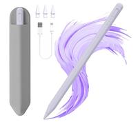 Penna per Apple iPad 2018-2025, Pencil iPad Ricarica Rapida, Stylus Pen con Rigetto del Palmo, Sensibilità All'inclinazione per ipad A16 11/10/9/8/7/6,Pro 11/12.9,Air 3/4/5/M2/M3,Mini 5/6