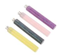 Penna per Decorazione Unghie a Fiore a Cinque Petali, 4 Pezzi | Punta Sferica, Aste Glitter Intercambiabili, Metallo e Acrilico, per Salone e Lezioni di Nail Art