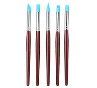 Penna per denti in silicone, spazzola per cemento composito, 6,3 pollici 5 pezzi per la superficie occlusale domestica I denti rimuovono lo sporco