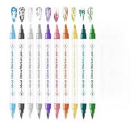 Penna per Disegno Unghie Set 10 Colori, Asciugatura Rapida, Doppia Punta | Penna Puntinatrice e Liner per Donne, Ragazze Adolescenti, Design e Decorazione Unghie, Principianti, Salone Domestico