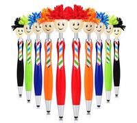 Penna per Firma nero, 10 Pezzi penne divertenti per bambini Divertente Pagliaccio ABS detergente per Schermo Capelli Diversi Colori Penna a Sfera apprezzamento e riconoscimento dei dipendenti Regali