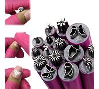 Penna per francobolli per chiodi art 15 pezzi Penna per unghie artigianato con farfalle, fiocchi di neve, fiore Stampo per nail art leggero Penna di precisione portatile Pen set di strumenti per il d