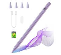 Penna per iPad 2018-2026 con Sensibile All'inclinazione & Rifiuto del Palmo | Adsorbimento Magnetico, Stylus Penna Compatibile con iPad A16/10/9/8/7/6, Air M3/M2/5/4/3, Pro M4 13/12,9/11", Mini 6/5-Viola