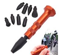 Penna per la riparazione dei graffi, penna compatta per la rimozione delle ammaccature, penna in metallo con 9 forme di punta, kit di riparazione per ammaccature, moto, pannelli metallici, frigoriferi