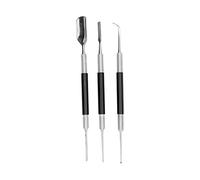 Penna per Latte Art in Acciaio Inossidabile - Punta Incisiva per Disegni Precisi e Variabili - Set 3 Penne con 6 Funzioni tra Cucchiaio Spatola e Gancio - Facile da Pulire - Ideale