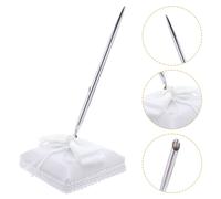 Penna per libro degli ospiti di nozze: penna in metallo con base in tessuto e