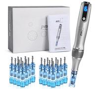 Penna per microneedling M8S, Derma Pen professionale wireless con 20 cartucce di aghi per Dr Pen M8S (12 pin, 36 pin, Nano), 6 velocità regolabili, micro aghi microneedle per viso, corpo, crescita dei
