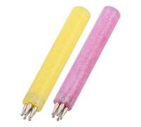 Penna per Nail Art Fiori Acrilico, 2 Pezzi, Giallo Rosa | Strumento Leggero e Facile da Usare, per Studio e Casa, Finitura con Differenza Colore Minima