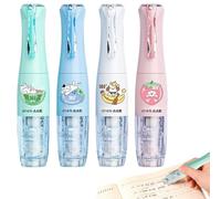 Penna per nastro biadesivo - Rullo per nastro adesivo, runner per colla artigianale per album da 4 pezzi | Materiale scolastico con rotazione a 360 gradi per artigianato, scrapbooking, journaling, cre