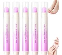 Penna per olio per cuticole 3 in 1, spingi cuticole, penna per olio per unghie con punta in ceramica, spille istantanee, olio per cuticole per unghie (5 pezzi)