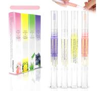 Penna per olio per cuticole per la cura delle unghie,penna per olio per unghie 4PCS con ingredienti naturali,olio per cuticole per unghie,cuticola per olio per unghie per riparare screpolata