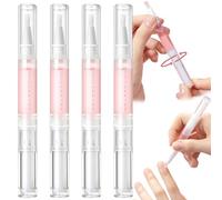 Penna per Olio per Unghie, Olio per Cuticole per Unghie 4 Pezzi per Crescita Delle Rotante a 360°, per Cuticole Al Profumo Di Rosa per, Penna Portatile per Cura Delle