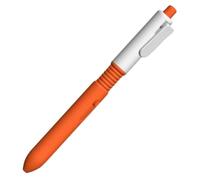 Penna per pistola, giocattolo per scrittura di spruzzi d'acqua da 6, 5 pollici, penne a sfera retrattile in plastica creativa, pistola d'acqua finta per scherzi e trucchi, arancione