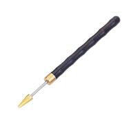Penna per pittura a olio con bordo in pelle, strumento per lavori fai da te, pratico strumento per artisti artistici, punta affusolata, 16 cm, manico nero