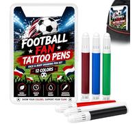 Penna per pittura facciale da calcio, per uomo e donna, per softball, baseball, cosplay, feste in costume, feste e fan del giorno della memoria
