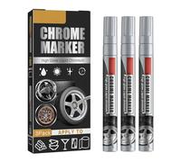 Penna per Restauro Vernice Auto, 3 Pezzi Penna per Riparazione Auto Vernice AntiGraffio Penna per Vernice Pennarello Liquido Lucido Pennarello Cromato (2)