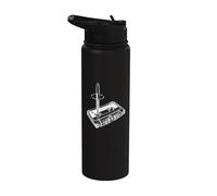 Penna per riavvolgimento a cassetta The Analog Age Nostalgia Stainless Steel Insulated Water Bottle