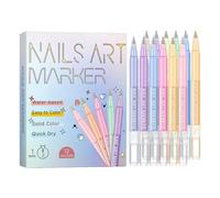 Penna per smalto, 12 colori, strumento di design per manicure, 05 mm, impermeabili, per donne e ragazze, per dipingere, disegnare e disegnare le unghie, per la casa e il salone