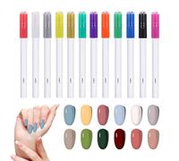 Penna per Smalto 12 Pezzi Con Asciugatura Rapida Per Disegno Manicure