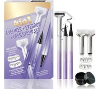 Penna per sopracciglia 4 in 1 per microblading e eyeliner liquido, timbro per ciglia inferiori, punta ultra sottile da 0,01 mm, kit per il trucco occhi naturale, waterproof e a lunga tenuta
