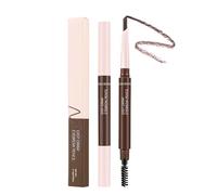 Penna per sopracciglia a doppia testa con pennello Penna per sopracciglia ad asciugatura rapida Matita per sopracciglia Contouring per donna Matita con pennello Sopracciglia a doppia testa per ragazza