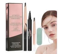 Penna per sopracciglia curva, matite per sopracciglia per donne - Penna per sopracciglia a liquido aggiornato | Pennello angolato con lacrima, applicatore per punta micro-fork a 4 punte, rimanere tutt