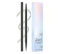 Penna per sopracciglia da 2 su 1, penna per sopracciglia impermeabile, strumento per il trucco a 4 puntini, prove di macchie, applicazione precisa, 1 ml, per donne, lavoro, viaggio, business