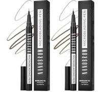 Penna Per Sopracciglia Nanobrow Microblading Pen - Effetto microblading migliora, infoltisce e riempie le sopracciglia (Warm Brown) (Confezione da 2)