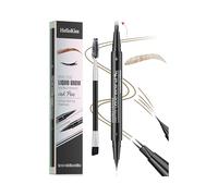 Penna Per Sopracciglia Natural Brow, Nuova Matita Per Sopracciglia 2 In 1 A Doppia Estremità Microblading, Con Punta Micro-forchetta E Punta A Pennello Precisa (01# Marrone chiaro)