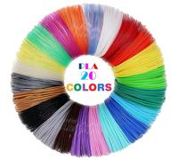 Penna per stampa 3D dedicata, 100m di filamento PLA, 20 colori da 5m ciascuno, adatto per penne per stampa 3D ad alta temperatura con diametro di 1,75 mm, per il ritorno a scuola ABS
