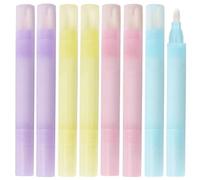 Penna Per Strumenti Per La Pulizia Delle Unghie Da 8 Pezzi, Penna Per La Correzione Dei Bordi Delle Unghie, Penna Per La Pulizia Dello Smalto Multifunzione, Strumento Per Nail Art.